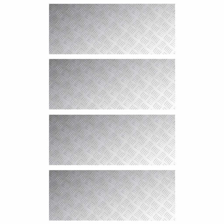 VidaXL Treppenstufe rechteckig 4 Stk. Silber 100 x 40 cm Aluminium