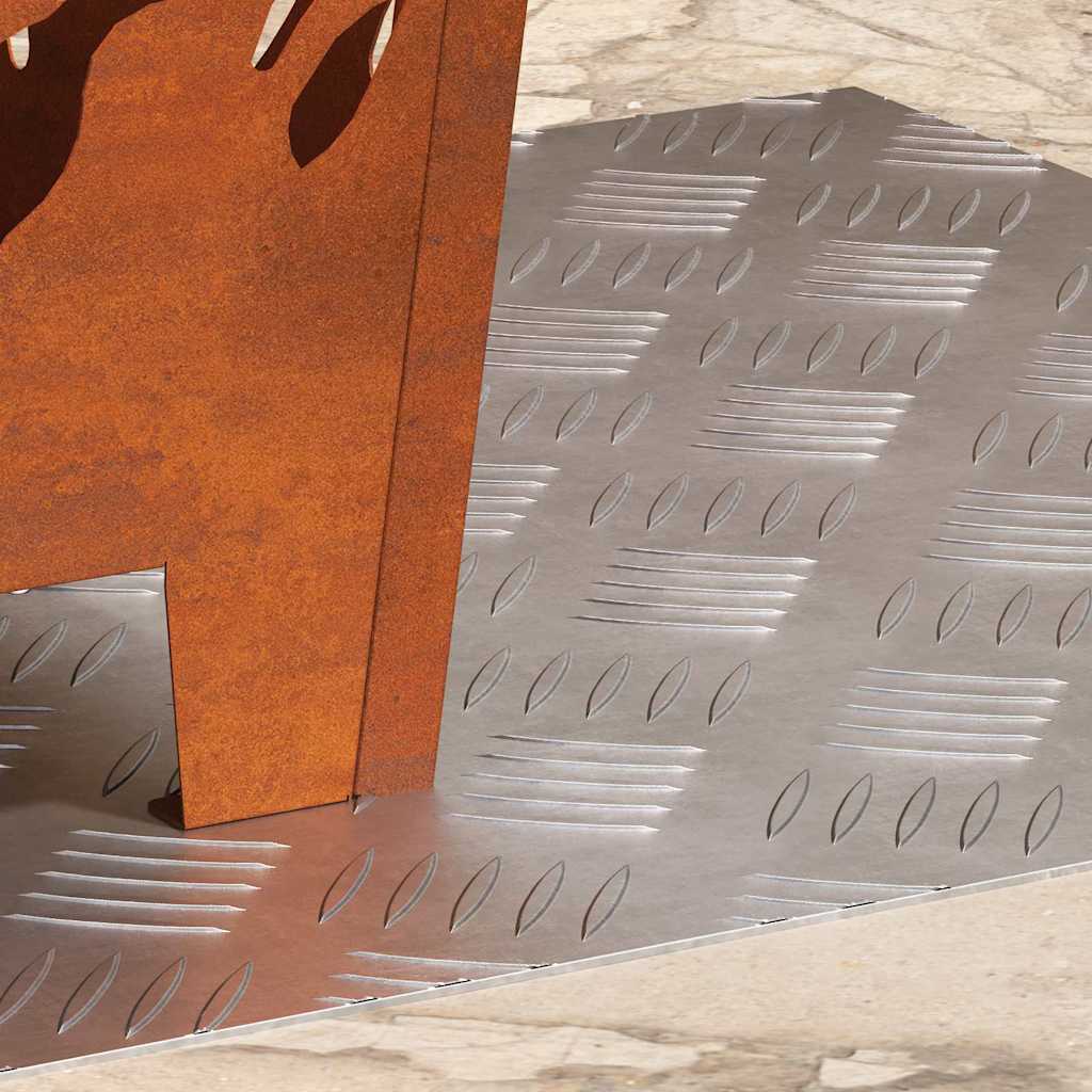 VidaXL Treppenstufe quadratisch 2 Stk. Silber 50 x 50 cm Aluminium