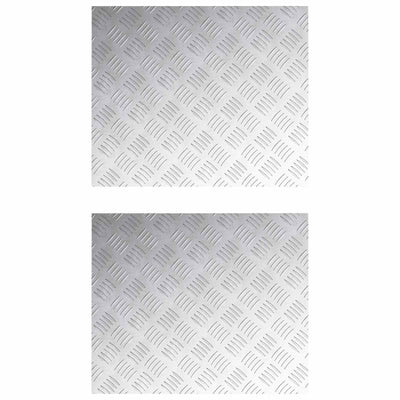 VidaXL Treppenstufe rechteckig 2 Stk. Silber 60 x 50 cm Aluminium
