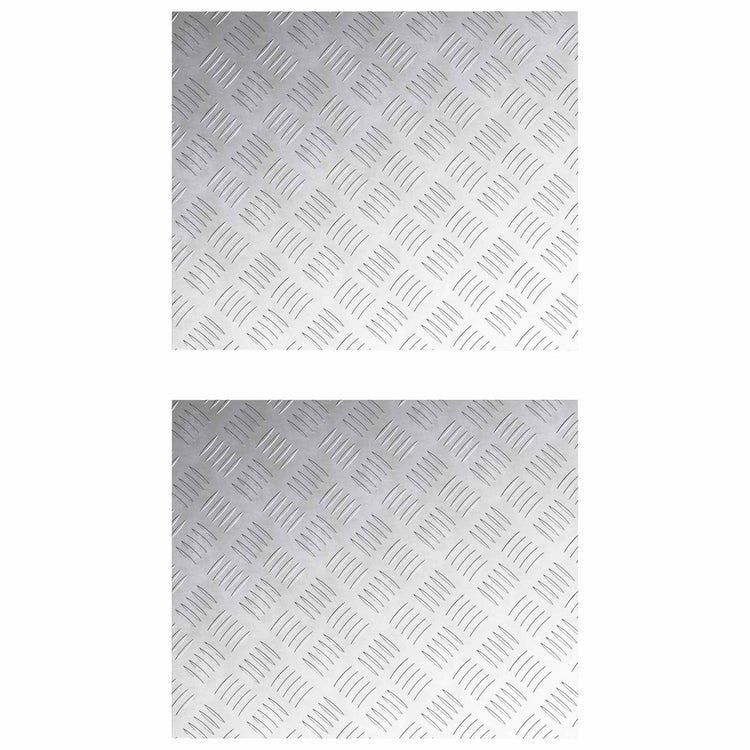 VidaXL Treppenstufe rechteckig 2 Stk. Silber 60 x 50 cm Aluminium