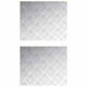 VidaXL Treppenstufe rechteckig 2 Stk. Silber 60 x 50 cm Aluminium