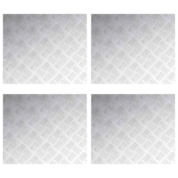 Vidaxx Treppenstufe rechteckig 4 Stk. Silber 60 x 50 cm Aluminium