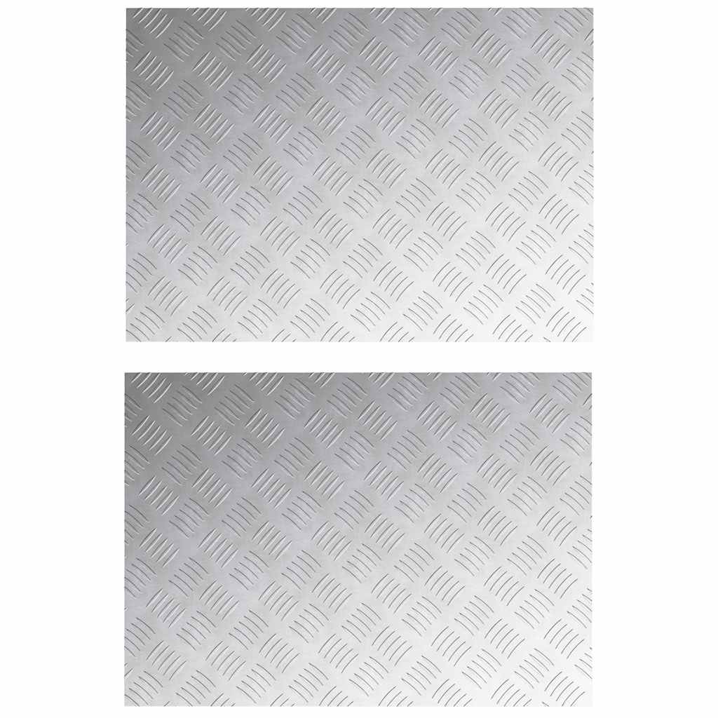 Vidaxx Treppenstufe rechteckig 2 Stk. Silber 70 x 50 cm Aluminium