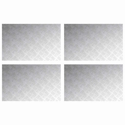 VidaXL Treppenstufe rechteckig 4 Stk. Silber 80 x 50 cm Aluminium