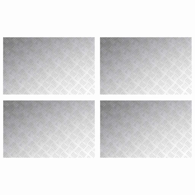 VidaXL Treppenstufe rechteckig 4 Stk. Silber 80 x 50 cm Aluminium