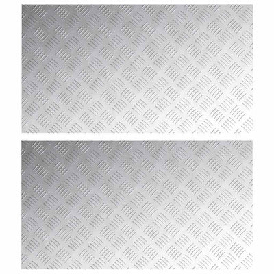 Vidaxx Treppenstufe rechteckig 2 Stk. Silber 90 x 50 cm Aluminium