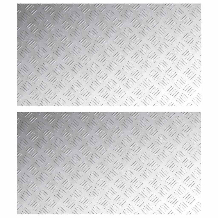 Vidaxx Treppenstufe rechteckig 2 Stk. Silber 90 x 50 cm Aluminium