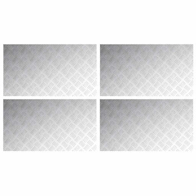VidaXL Treppenstufe rechteckig 4 Stk. Silber 90 x 50 cm Aluminium
