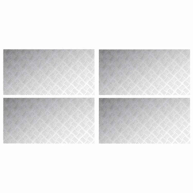 VidaXL Treppenstufe rechteckig 4 Stk. Silber 100 x 50 cm Aluminium
