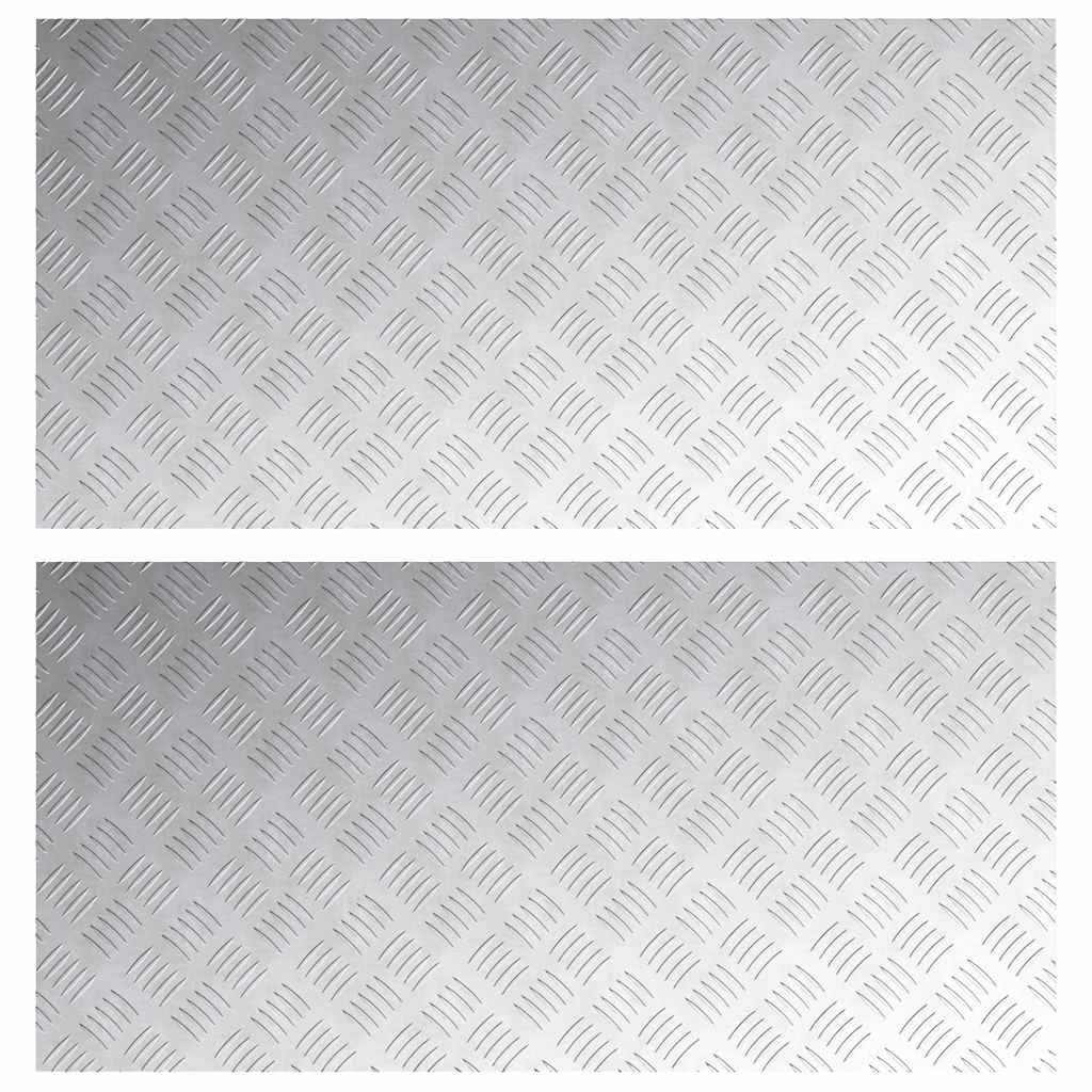 Vidaxx Treppenstufe rechteckig 2 Stk Silber 100 x 50 cm Aluminium