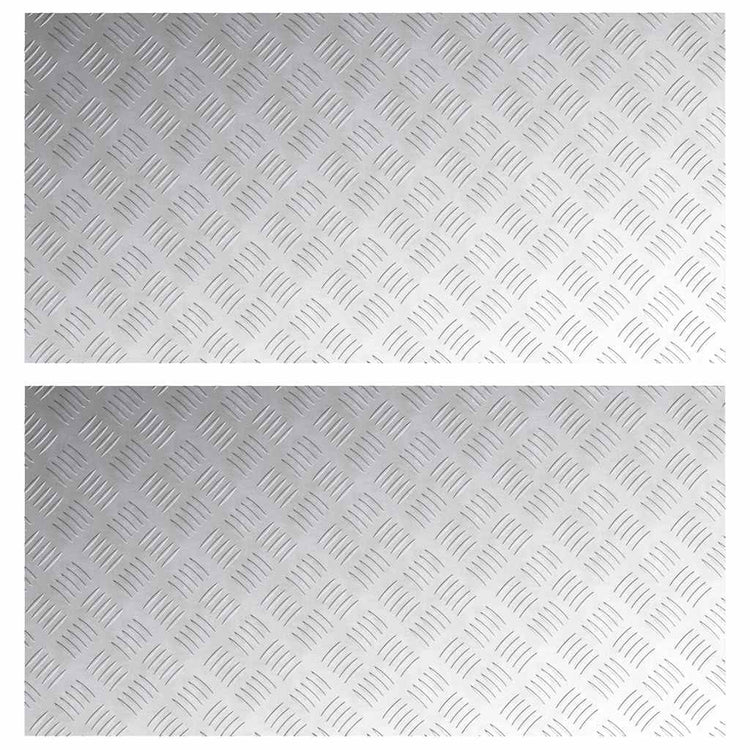 Vidaxx Treppenstufe rechteckig 2 Stk Silber 100 x 50 cm Aluminium