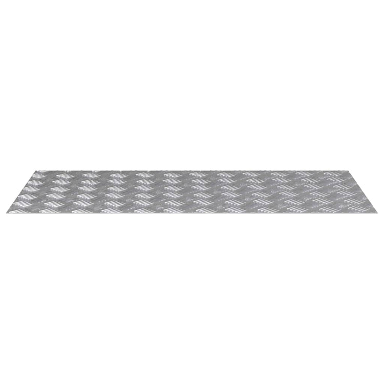 Vidaxx Treppenstufe rechteckig 2 Stk Silber 100 x 50 cm Aluminium