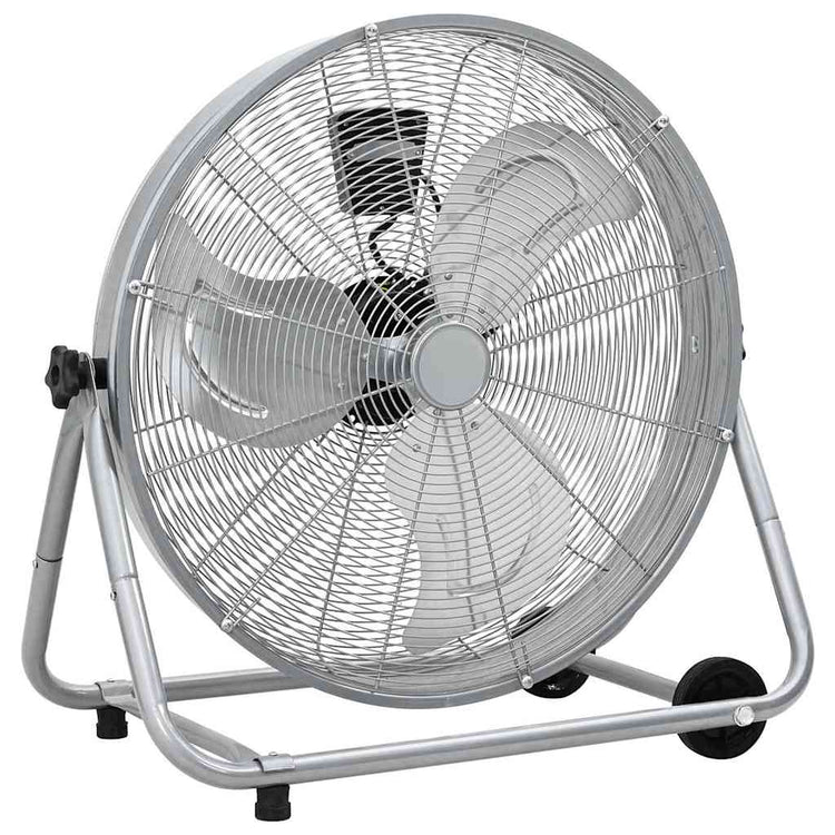 Vidaxx Trommelventilator mit Rad Silber 73 x 42 x 70 cm Aluminium