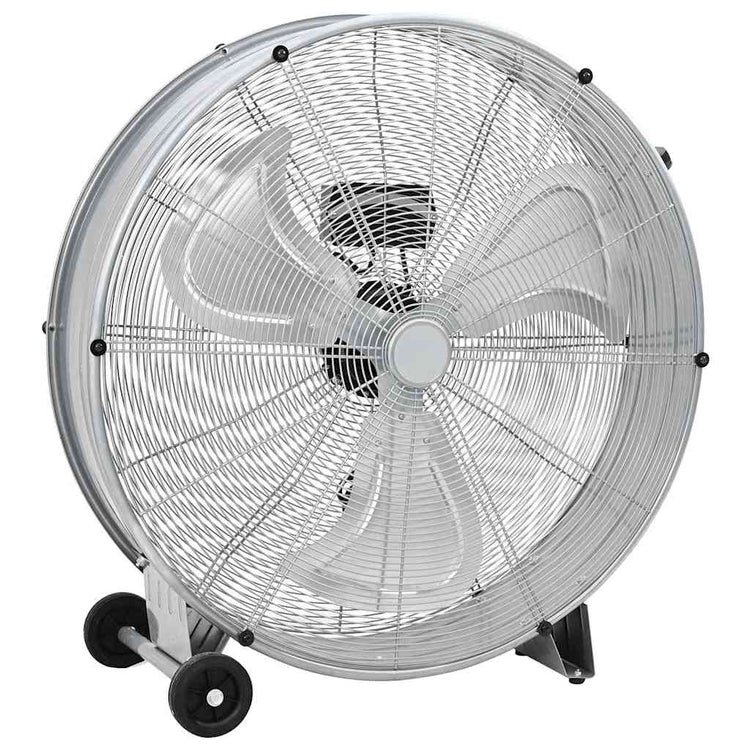 Vidaxx Trommelventilator mit Rad Silber 79 x 37 x 82 cm Aluminium
