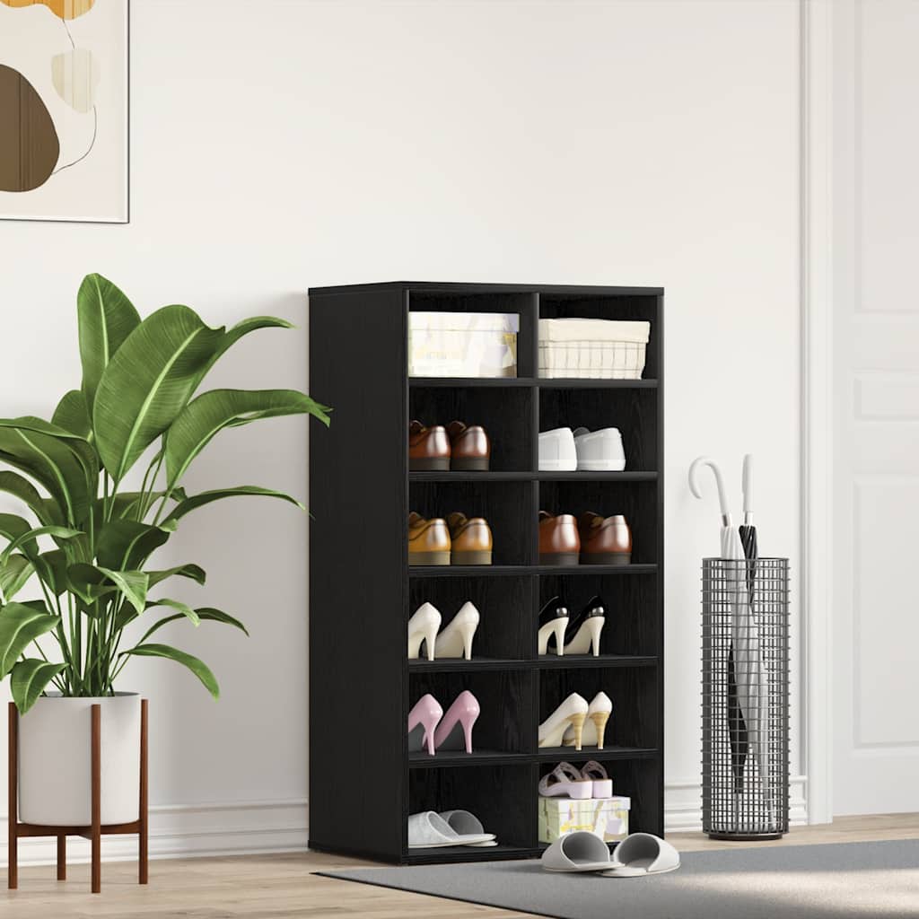 Vidaxx Schuhregal 54x34x100,5 cm Spanplatte schwarze Eiche