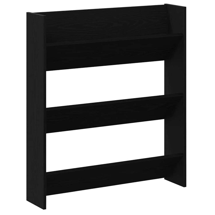 VidaXL Schuhschrank mit Regal Eiche schwarz 80 x 18 x 90 cm Holzwerkstoff