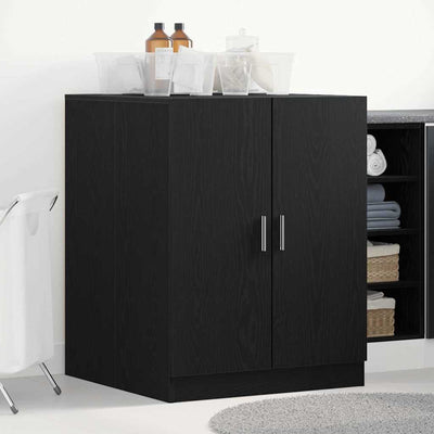 Vidaxx Waschmaschinenschrank mit Stauraum Eiche schwarz 70,5 x 71,5 x 91,5 cm