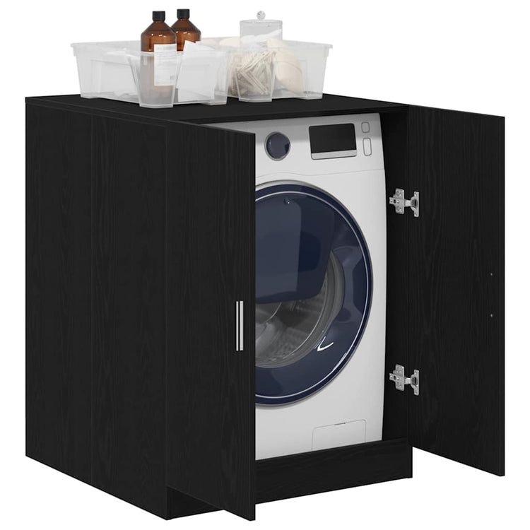 Vidaxx Waschmaschinenschrank mit Stauraum Eiche schwarz 70,5 x 71,5 x 91,5 cm