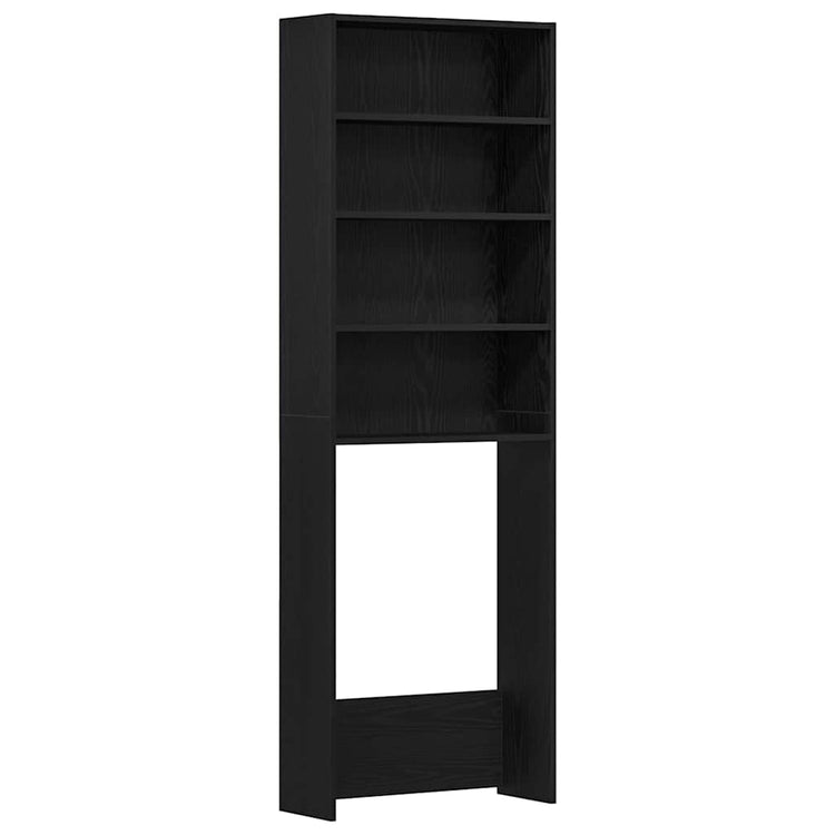 Vidaxx Waschmaschinenschrank Eiche schwarz 64 x 24 x 190 cm lackiertes Holz