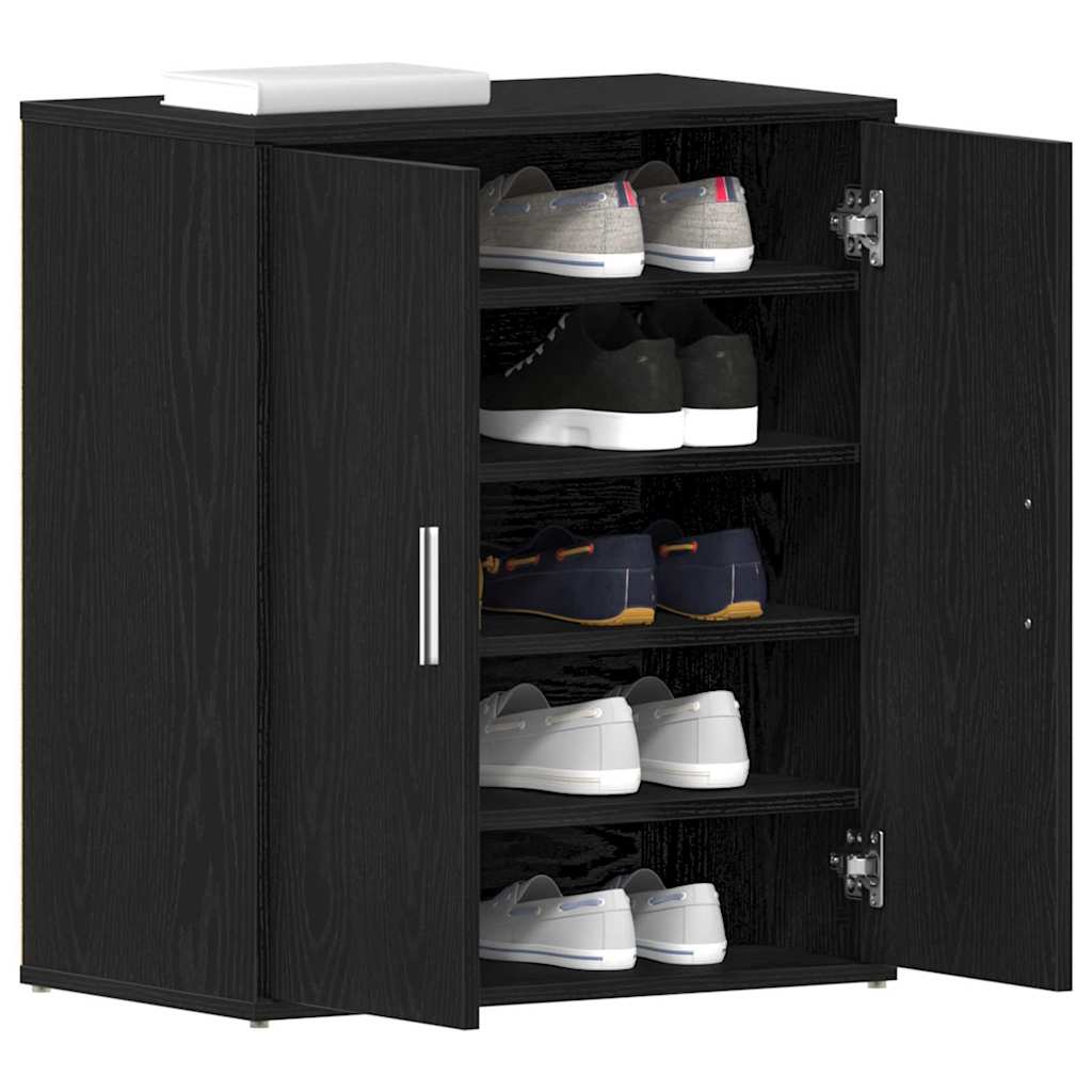 Vidaxx Schuhschrank mit Regal schwarz Eiche 60 x 35 x 70 cm Holzwerkstoff