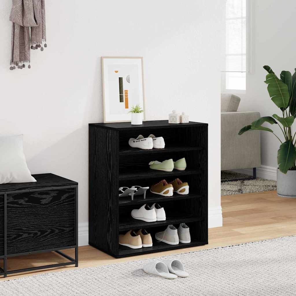 Vidaxx Schuhschrank mit Regal schwarz Eiche 60 x 35 x 70 cm Holzwerkstoff