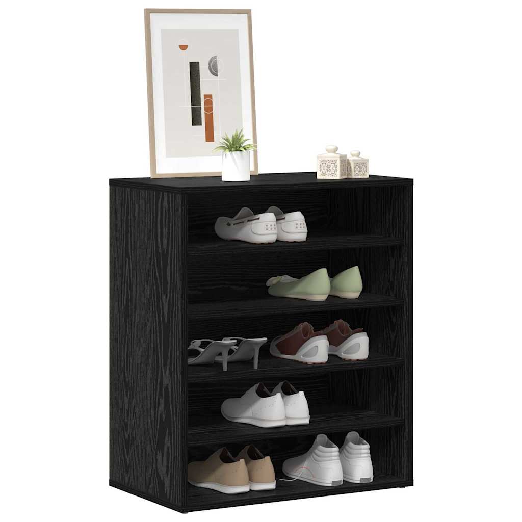 Vidaxx Schuhschrank mit Regal schwarz Eiche 60 x 35 x 70 cm Holzwerkstoff