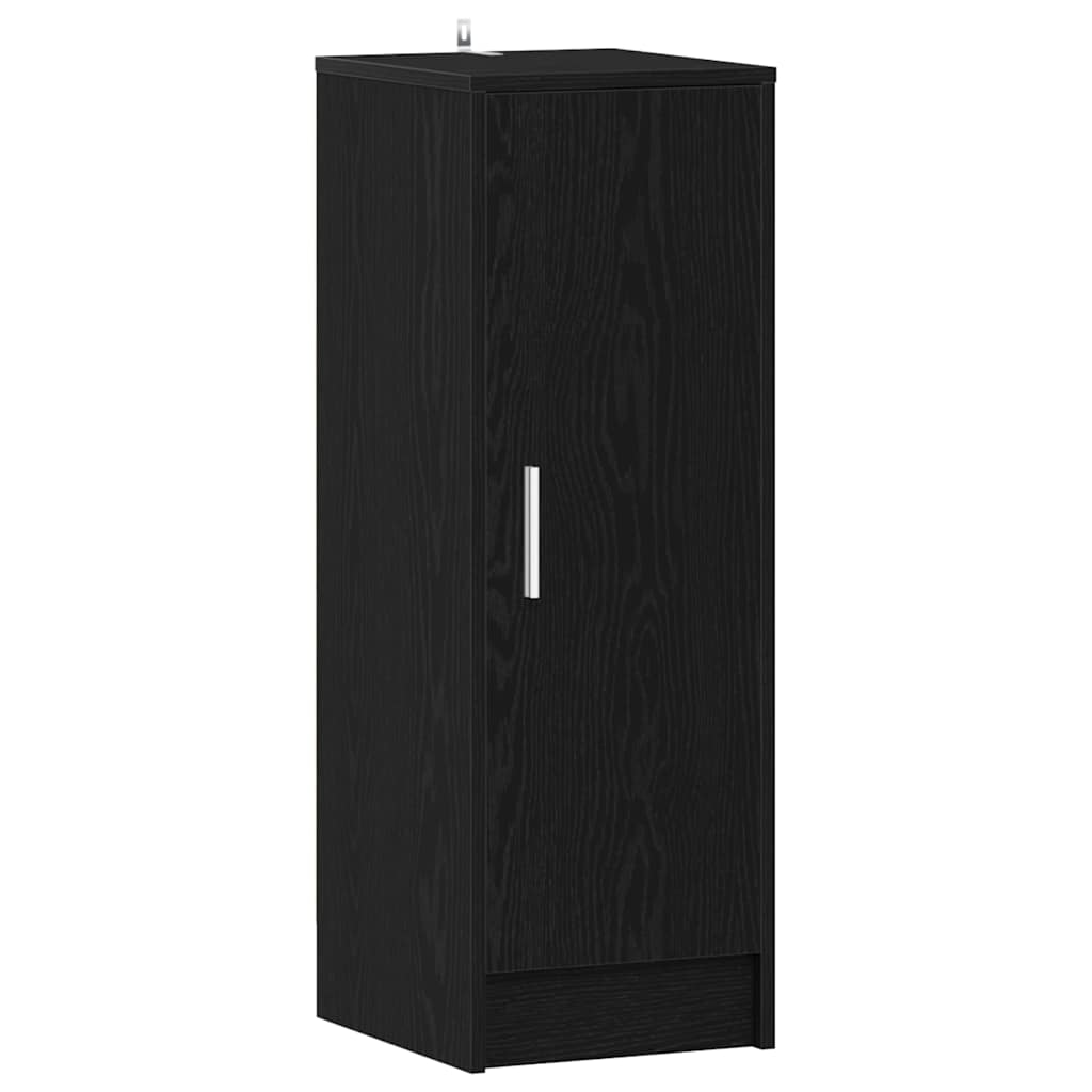 VidaXL Schuhschrank mit Regal aus schwarzer Eiche, 32 x 35 x 92 cm, fertiges Holz