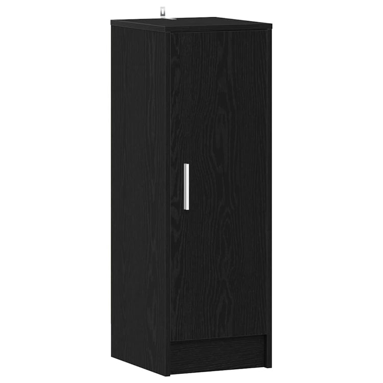 VidaXL Schuhschrank mit Regal aus schwarzer Eiche, 32 x 35 x 92 cm, fertiges Holz