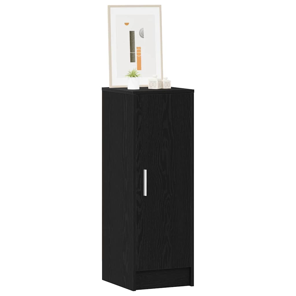 VidaXL Schuhschrank mit Regal aus schwarzer Eiche, 32 x 35 x 92 cm, fertiges Holz