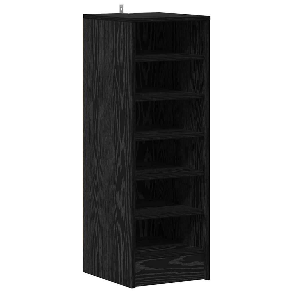 Vidaxx Schuhschrank mit Regal Eiche schwarz 32 x 35 x 90 cm lackiertes Holz