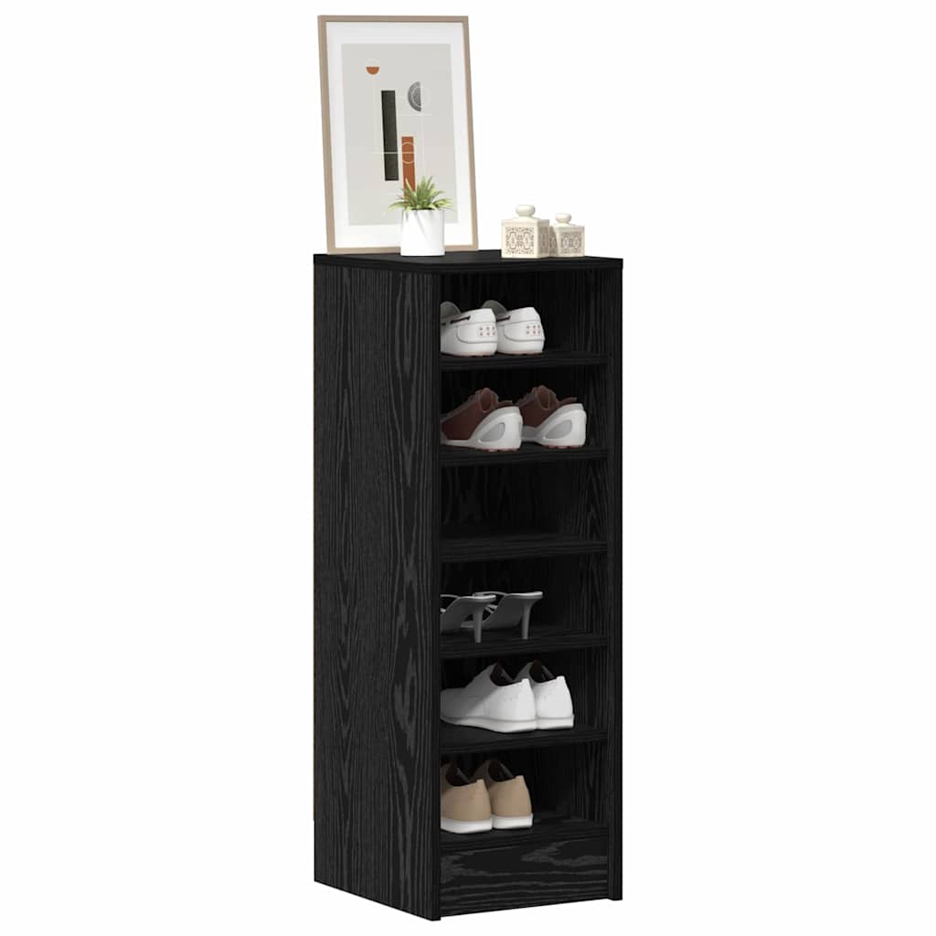 Vidaxx Schuhschrank mit Regal Eiche schwarz 32 x 35 x 90 cm lackiertes Holz