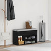 Vidaxl Schuhbank mit Ablage, schwarze Eiche, 80 x 30 x 45 cm, Holzwerkstoff