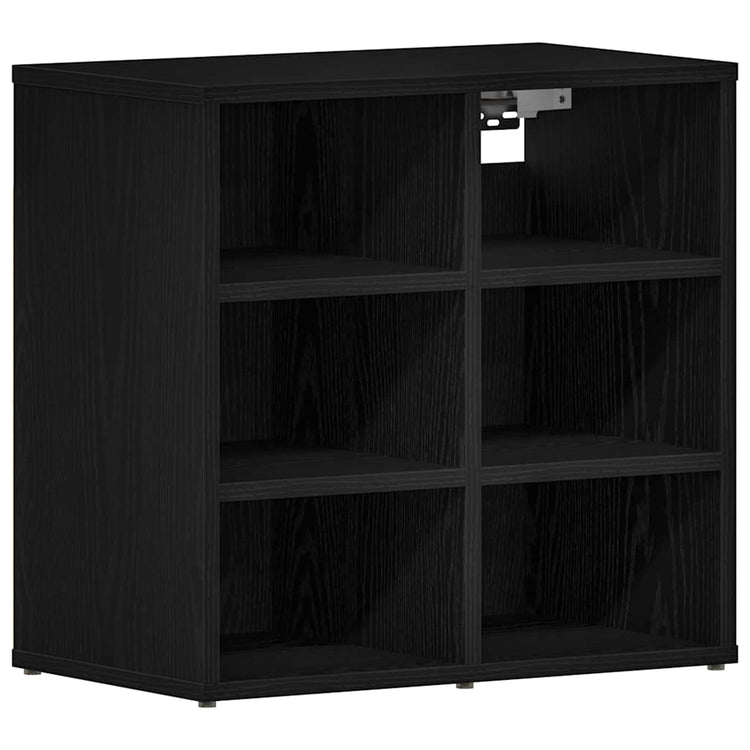 VidaXL Schuhschrank schwarze Eiche 52 x 30 x 50,5 cm Holzwerkstoff