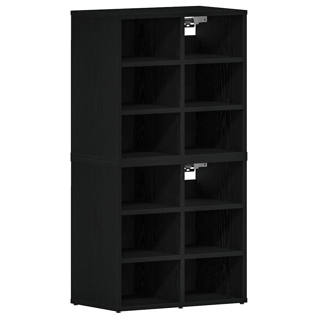 Vidaxx Schuhschrank 2 Stk. Schwarze Eiche 52 x 30 x 50,5 cm Holzwerkstoff