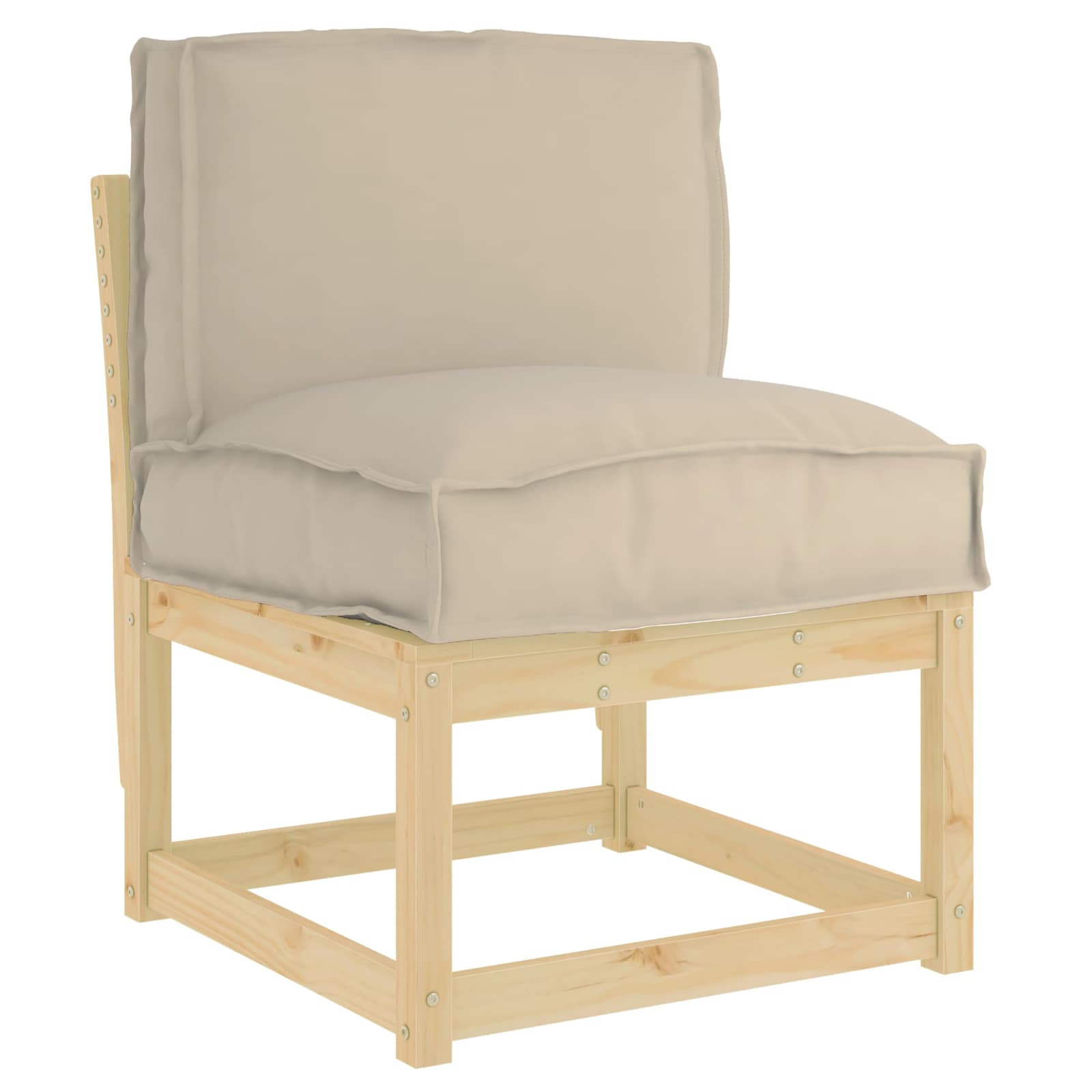 VidaXL Kissen Taupe 50 x 40 x 12 cm Oxford-Stoff