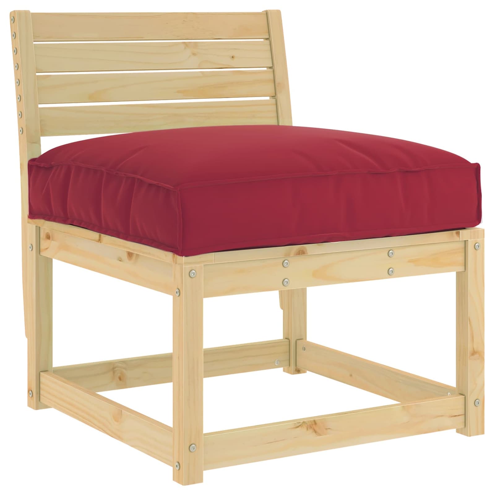 VidaXL Kissen weinrot 80 x 80 x 12 cm Oxford-Stoff