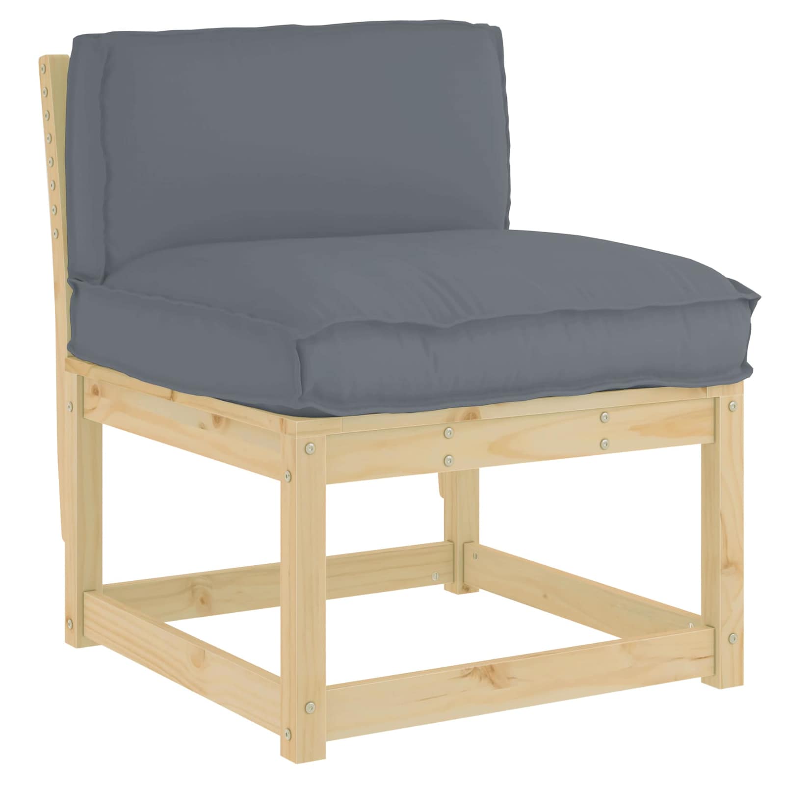 Vidaxl Kissen Anthrazit 70 x 40 x 12 cm Oxford-Stoff