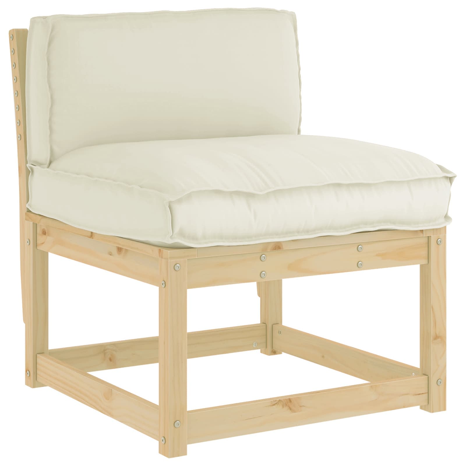 Vidaxl Kissen Creme 80 x 40 x 12 cm Oxford-Stoff