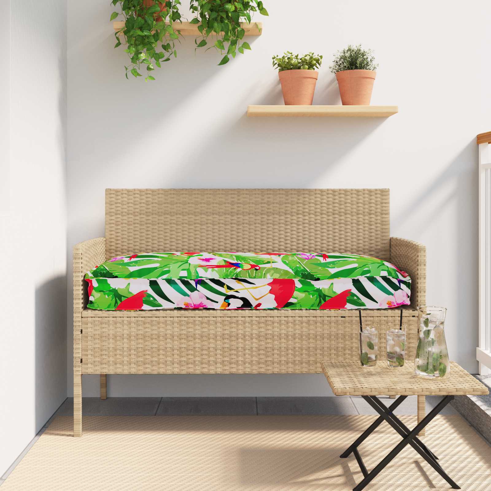 Vidaxx Kissen Blumen mehrfarbig 120 x 60 x 12 cm Oxford-Stoff
