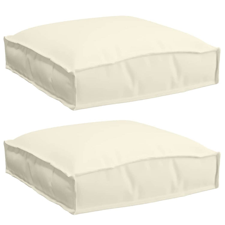 Vidaxl Kissen 2 Stück creme 40 x 40 x 8 cm Oxford-Stoff