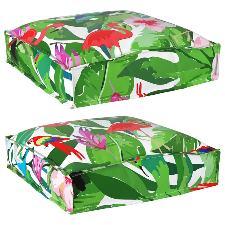 Vidaxx Kissen Blumen 2 Stück mehrfarbig 40 x 40 x 8 cm Oxford-Stoff