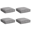 Vidaxl Kissen 4 Stück grau 40 x 40 x 8 cm Oxford-Stoff