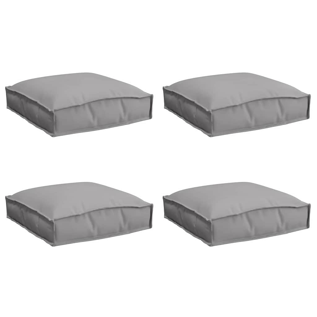 Vidaxl Kissen 4 Stück grau 40 x 40 x 8 cm Oxford-Stoff