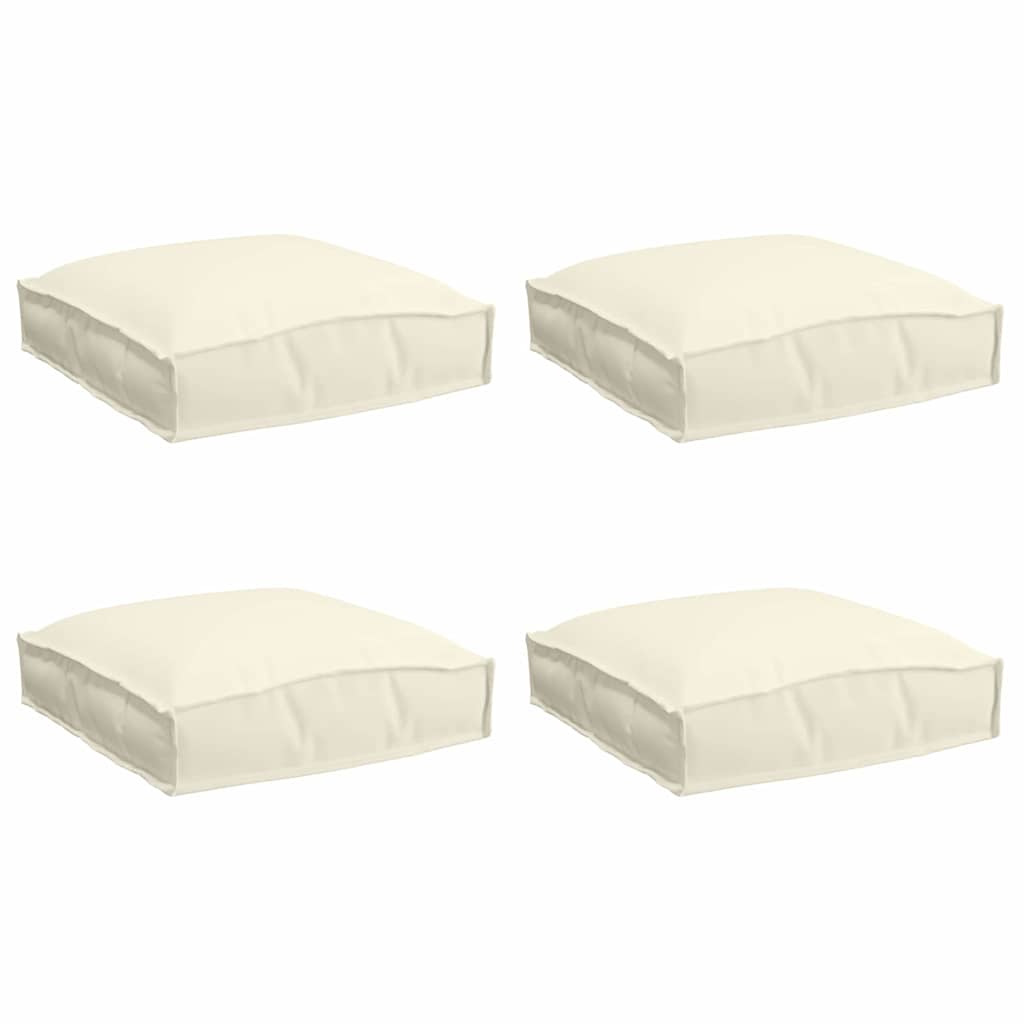 Vidaxl Kissen 4 Stück creme 40 x 40 x 8 cm Oxford-Stoff