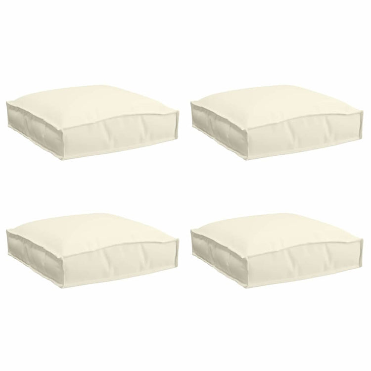 Vidaxl Kissen 4 Stück creme 40 x 40 x 8 cm Oxford-Stoff