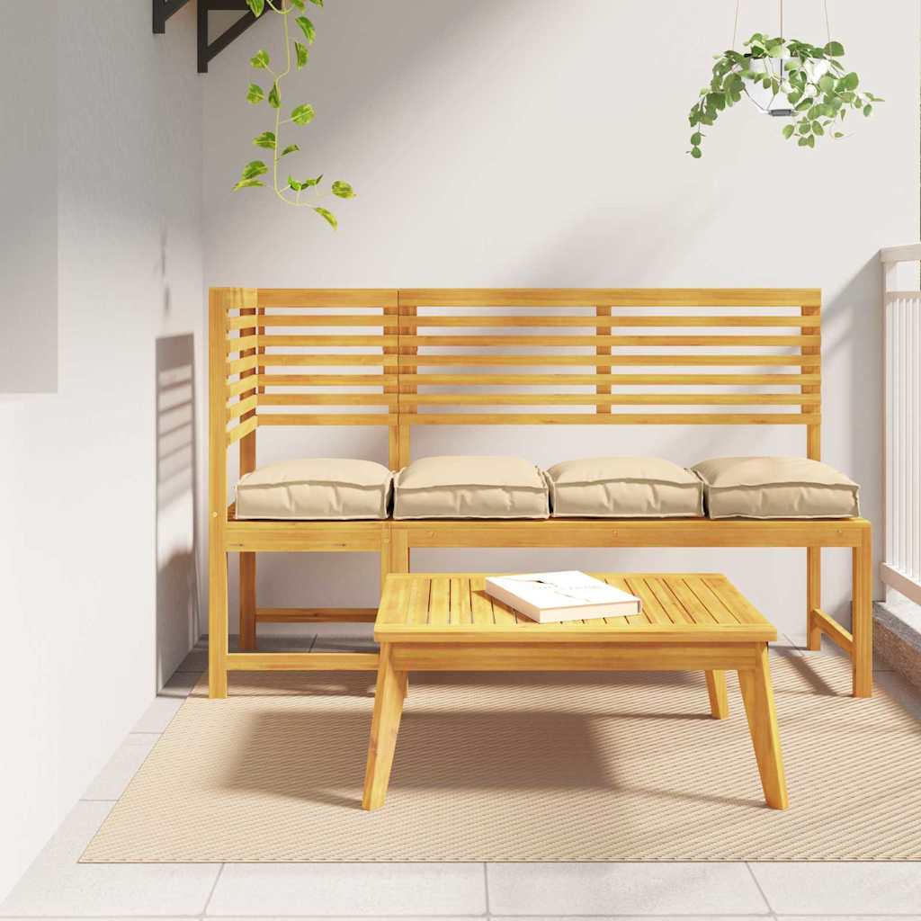 Vidaxl Kissen 4 Stück beige 40 x 40 x 8 cm Oxford-Stoff