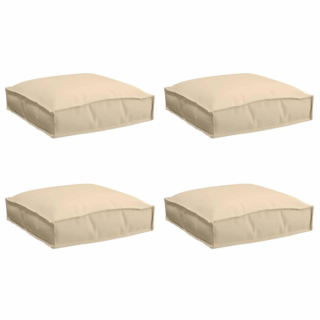 Vidaxl Kissen 4 Stück beige 40 x 40 x 8 cm Oxford-Stoff