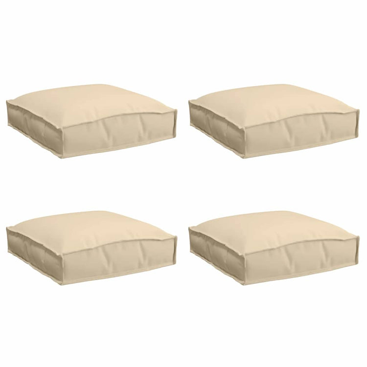 Vidaxl Kissen 4 Stück beige 40 x 40 x 8 cm Oxford-Stoff