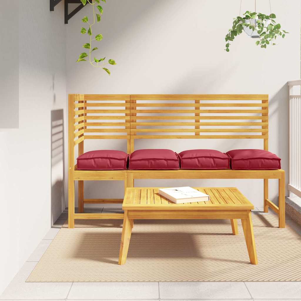 Vidaxxl Kissen 4 Stück weinrot 40 x 40 x 8 cm Oxford-Stoff