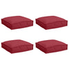 Vidaxxl Kissen 4 Stück weinrot 40 x 40 x 8 cm Oxford-Stoff